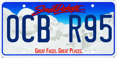 SD license plate 0CBR95