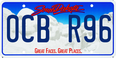 SD license plate 0CBR96