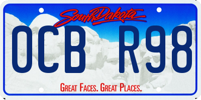 SD license plate 0CBR98