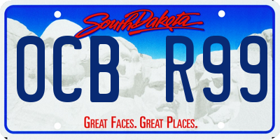 SD license plate 0CBR99