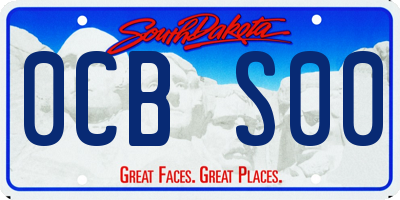 SD license plate 0CBS00