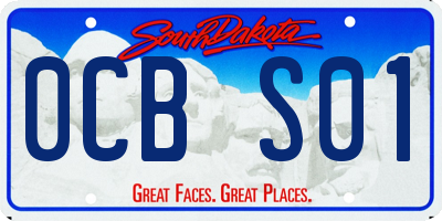 SD license plate 0CBS01