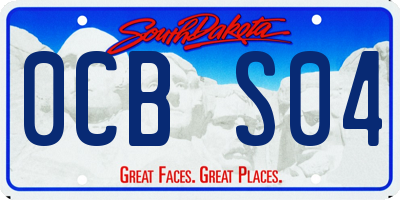 SD license plate 0CBS04