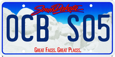 SD license plate 0CBS05
