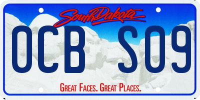 SD license plate 0CBS09