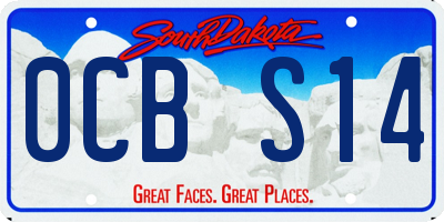 SD license plate 0CBS14
