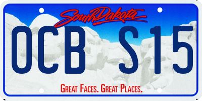 SD license plate 0CBS15