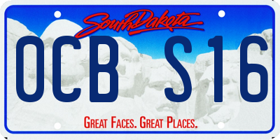 SD license plate 0CBS16