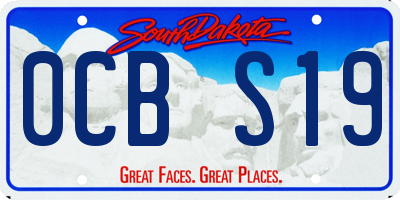 SD license plate 0CBS19