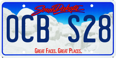 SD license plate 0CBS28