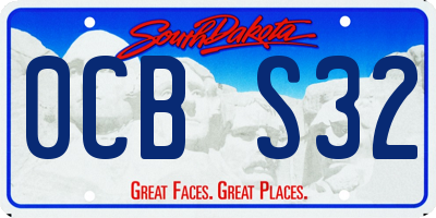SD license plate 0CBS32
