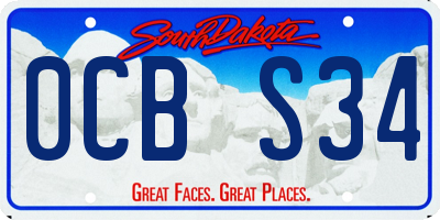 SD license plate 0CBS34