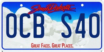 SD license plate 0CBS40