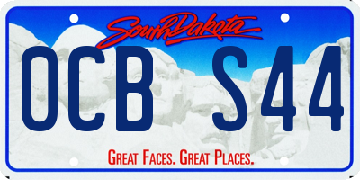 SD license plate 0CBS44