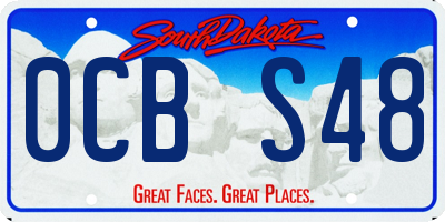 SD license plate 0CBS48