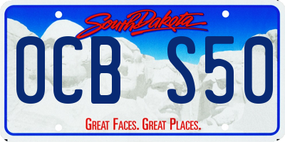 SD license plate 0CBS50