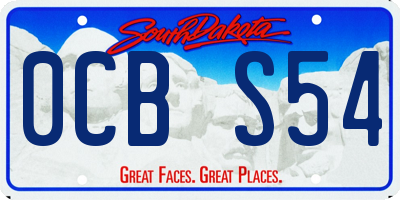 SD license plate 0CBS54