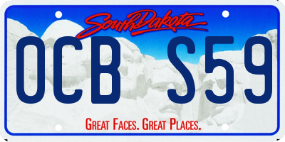 SD license plate 0CBS59