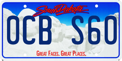 SD license plate 0CBS60