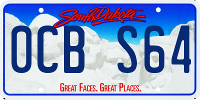SD license plate 0CBS64