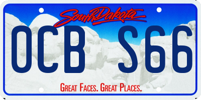 SD license plate 0CBS66