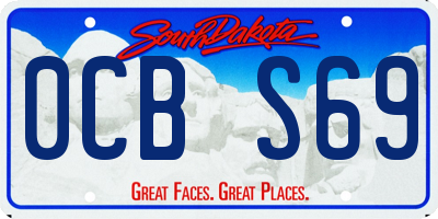 SD license plate 0CBS69