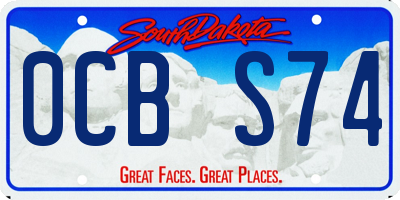 SD license plate 0CBS74