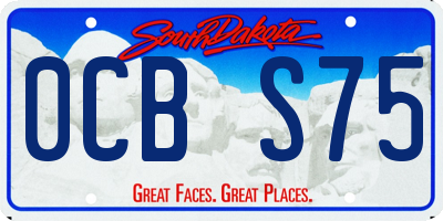 SD license plate 0CBS75