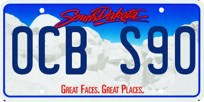 SD license plate 0CBS90