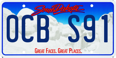 SD license plate 0CBS91