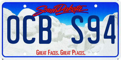 SD license plate 0CBS94
