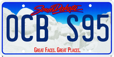 SD license plate 0CBS95
