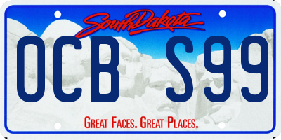 SD license plate 0CBS99