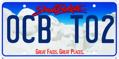 SD license plate 0CBT02