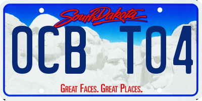 SD license plate 0CBT04