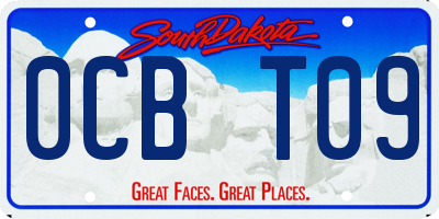SD license plate 0CBT09