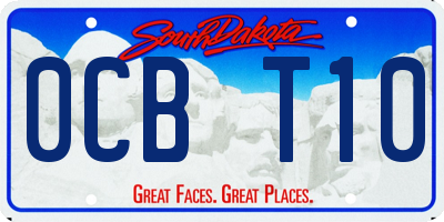SD license plate 0CBT10