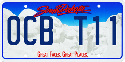 SD license plate 0CBT11