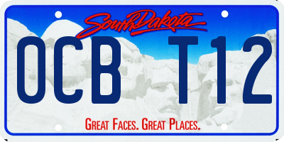 SD license plate 0CBT12