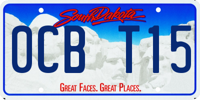SD license plate 0CBT15