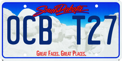 SD license plate 0CBT27
