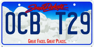 SD license plate 0CBT29