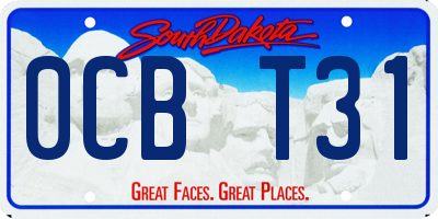 SD license plate 0CBT31