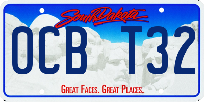 SD license plate 0CBT32
