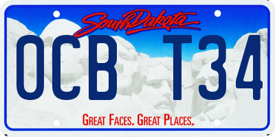 SD license plate 0CBT34
