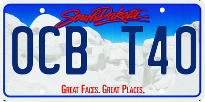 SD license plate 0CBT40