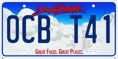 SD license plate 0CBT41