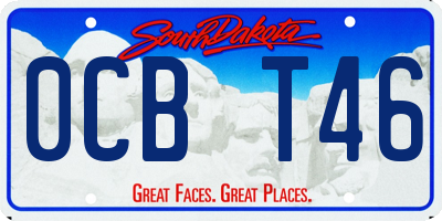 SD license plate 0CBT46