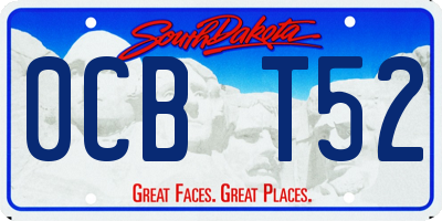 SD license plate 0CBT52