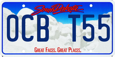 SD license plate 0CBT55